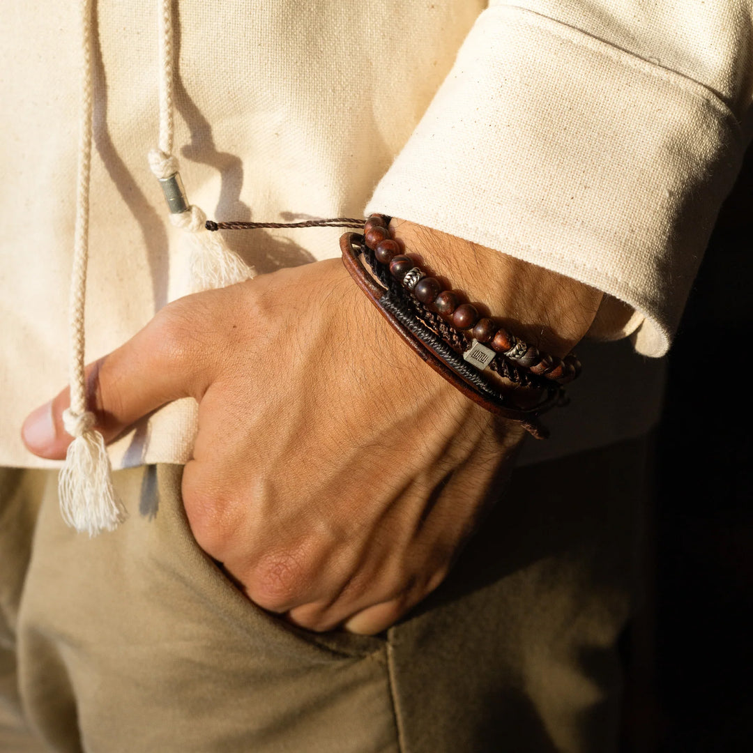 Conectar - Pulsera - Marrón