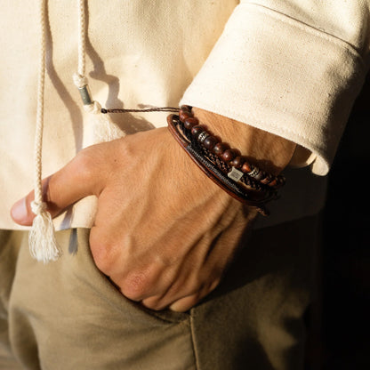 Weave- Set of 3 - Brown