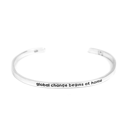 Cambio global - Brazalete de plata .925