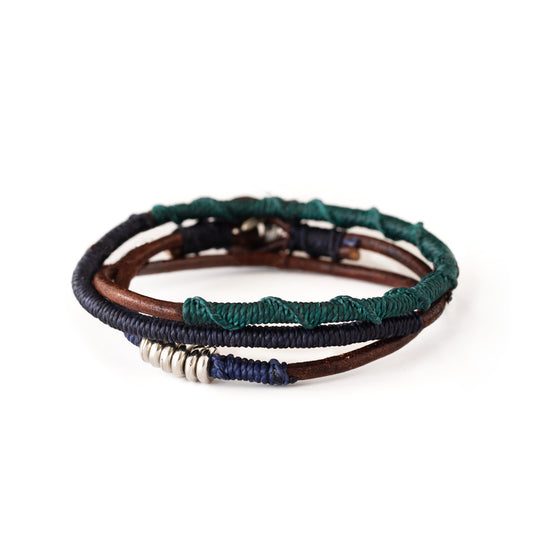 Reaching – Triple Wrap - Blue/Green